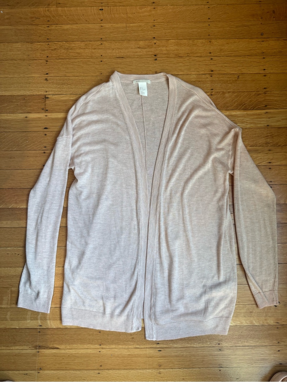 H&M Light Pink Open-Front Women's Cardigan Sweater Small